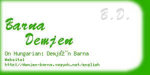 barna demjen business card